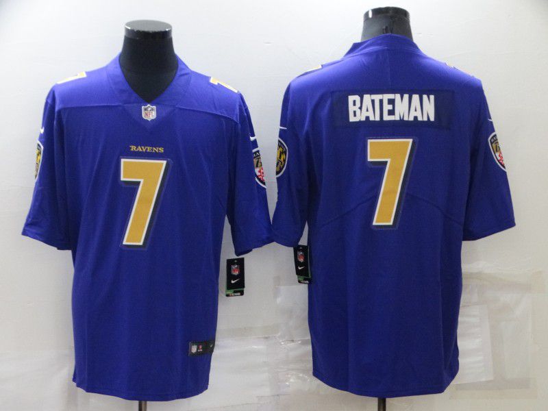 Cheap Men Baltimore Ravens 7 Bateman Purple 2022 Nike Limited Vapor Untouchable NFL Jersey